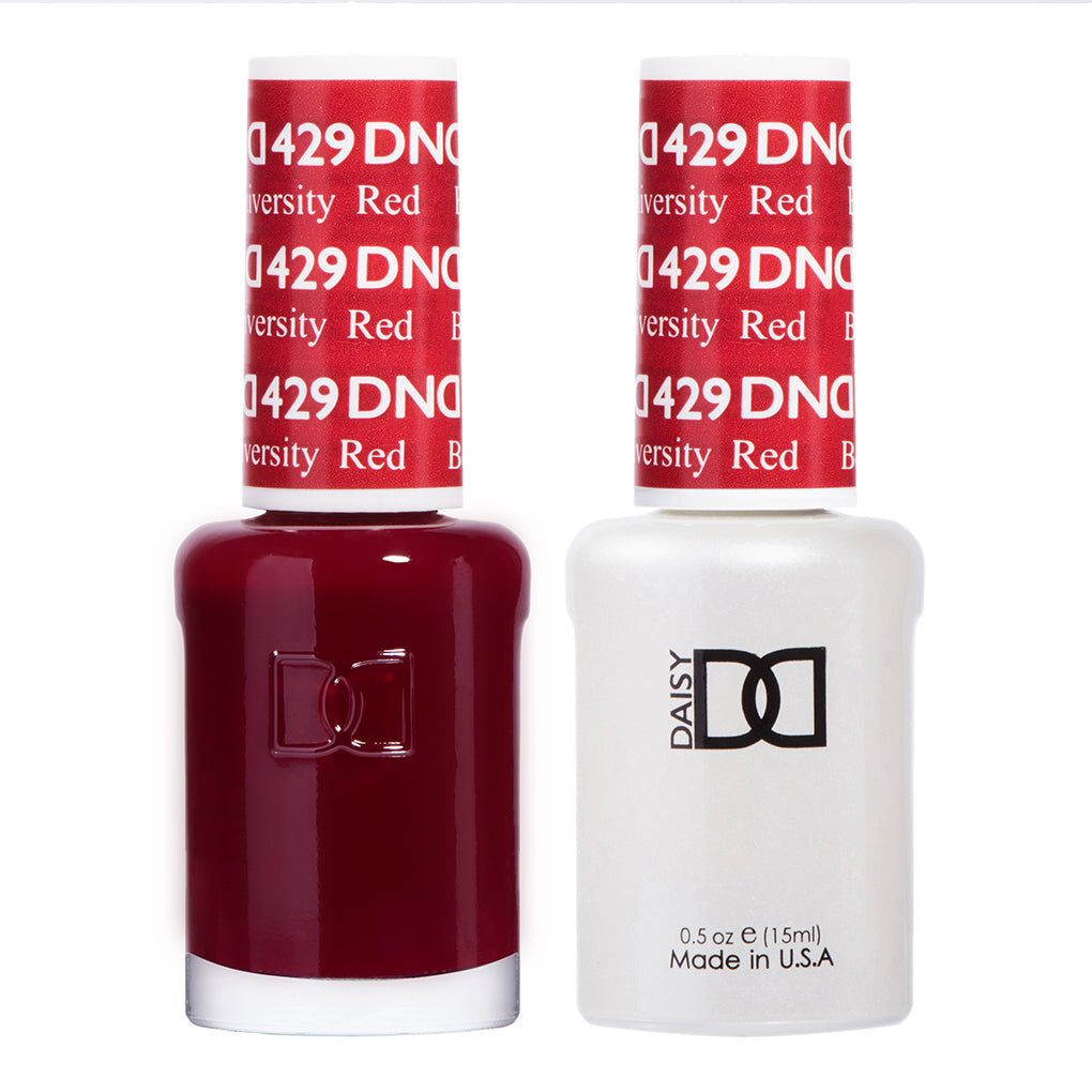DND DUO Nail Lacquer and UV|LED Gel Polish Boston University Red 429 (2 x 15ml)