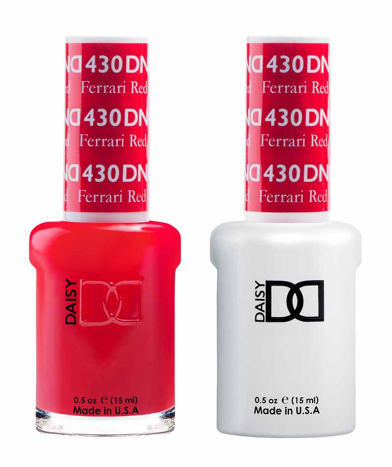 DND DUO Nail Lacquer and UV|LED Gel Polish Ferrari Red  430 (2 x 15ml)