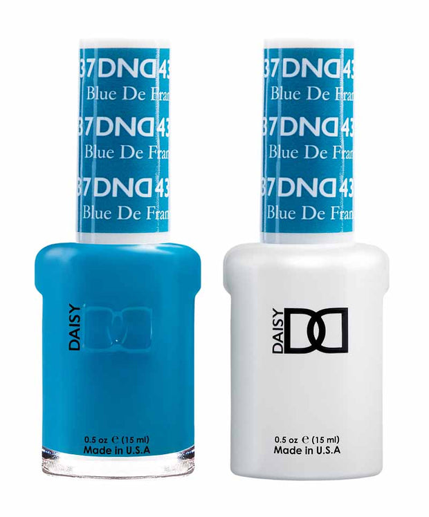 DND DUO Nail Lacquer and UV|LED Gel Polish Blue De France  437 (2 x 15ml)