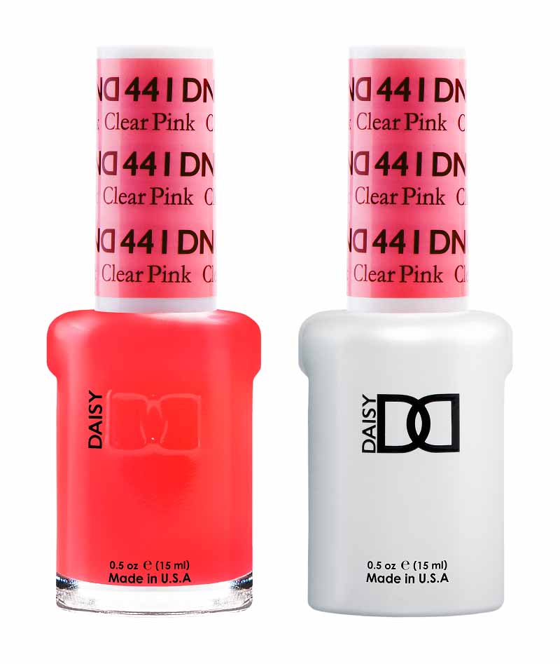 DND DUO Nail Lacquer and UV|LED Gel Polish Clear Pink  441 (2 x 15ml)