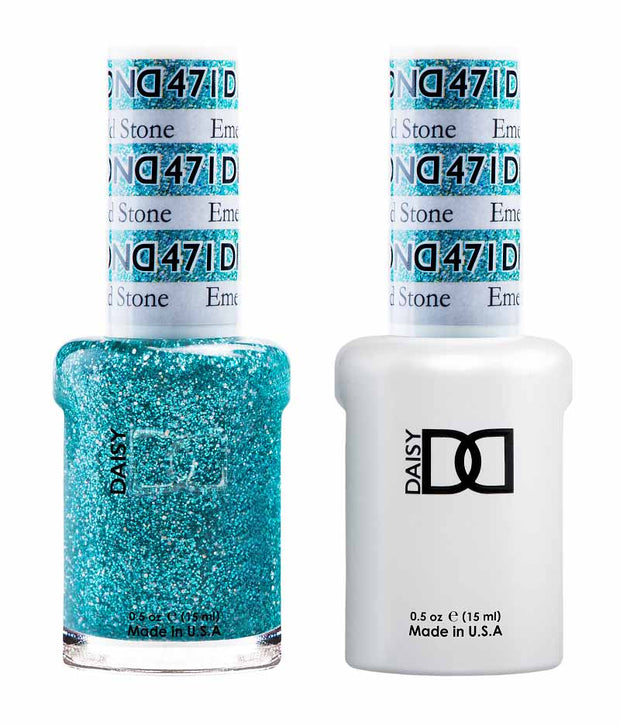 DND DUO Nail Lacquer and UV|LED Gel Polish Emerald Stone  471 (2 x 15ml)