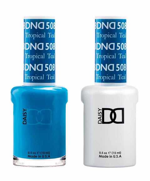 DND DUO Nail Lacquer and UV|LED Gel Polish Tropical Teal  508 (2 x 15ml)