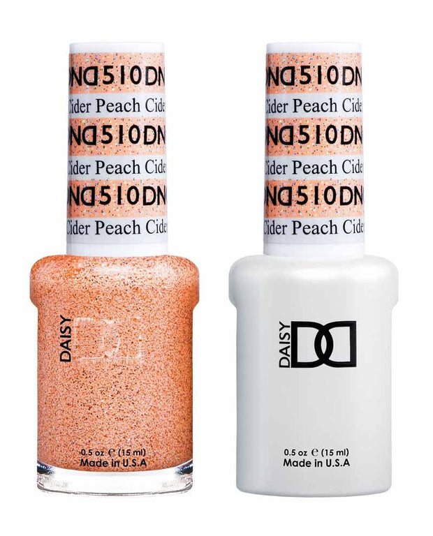 DND DUO Nail Lacquer and UV|LED Gel Polish Peach Cider 510 (2 x 15ml)