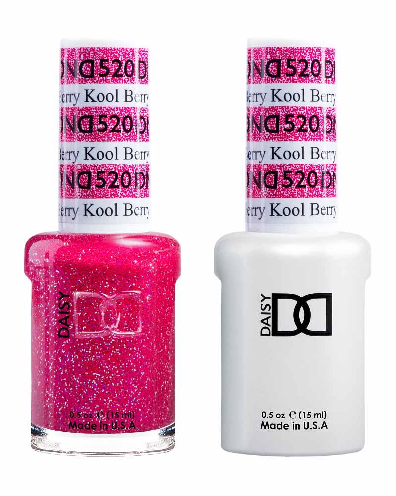 DND DUO Nail Lacquer and UV|LED Gel Polish Kool Berry 520 (2 x 15ml)