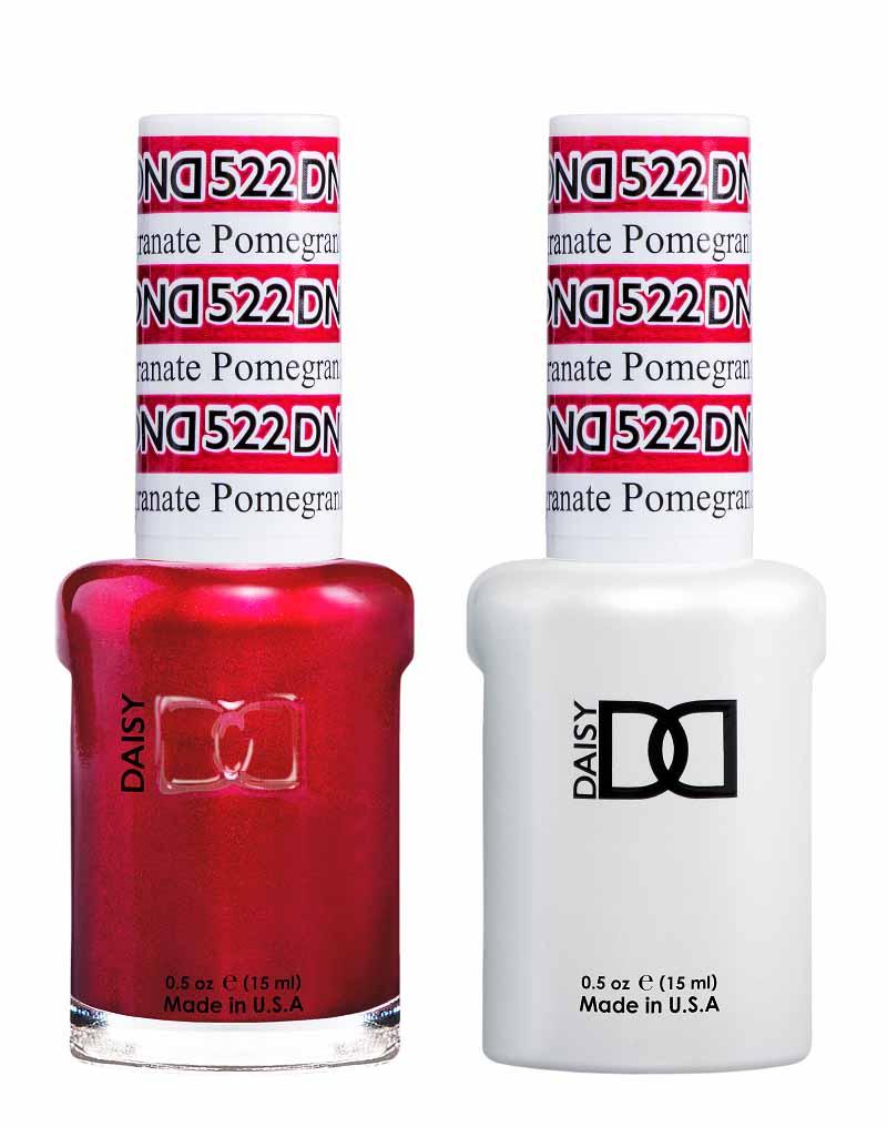 DND DUO Nail Lacquer and UV|LED Gel Polish Pomegranate 522 (2 x 15ml)