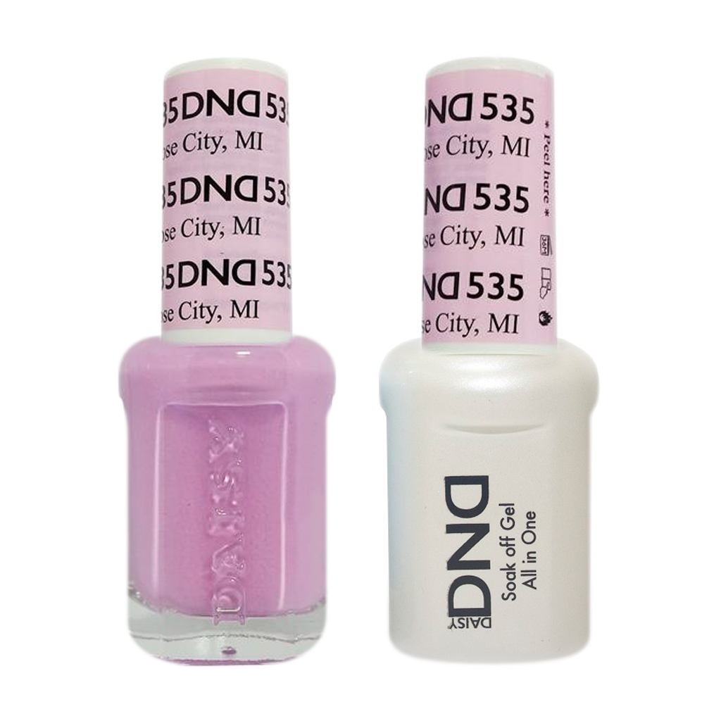 DND DUO Nail Lacquer and UV|LED Gel Polish Rose City, Mi 535 (2 x 15ml)