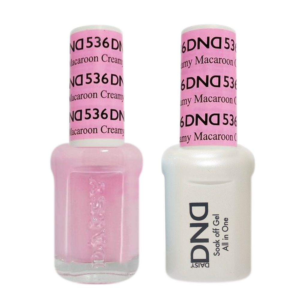 DND DUO Nail Lacquer and UV|LED Gel Polish Creamy Macaroon 536 (2 x 15ml)