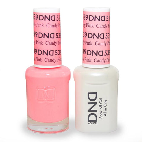 DND DUO Nail Lacquer and UV|LED Gel Polish Candy Pink 539 (2 x 15ml)