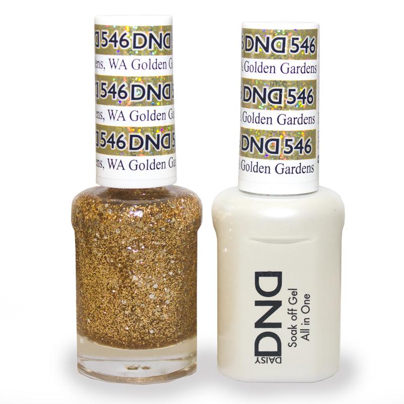 DND DUO Nail Lacquer and UV|LED Gel Polish Golden Gardens, Wa 546 (2 x 15ml)