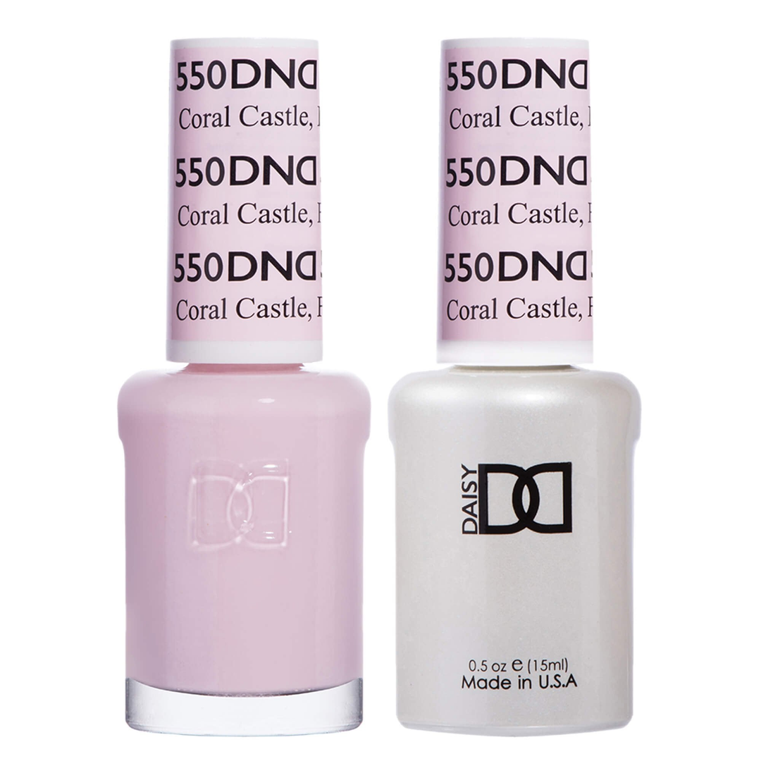 DND DUO Nail Lacquer and UV|LED Gel Polish Coral Castle, Fl 550 (2 x 15ml)
