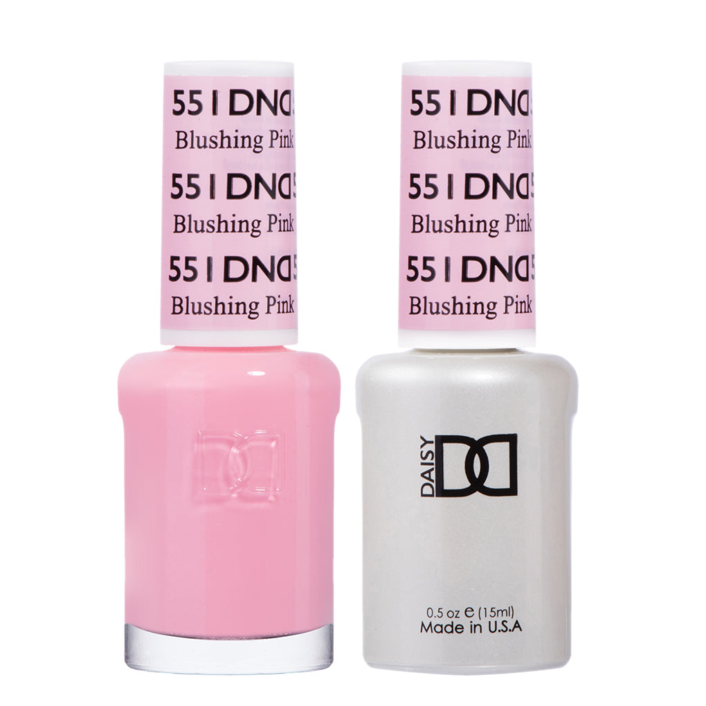 DND DUO Nail Lacquer and UV|LED Gel Polish Blushing Pink 551 (2 x 15ml)