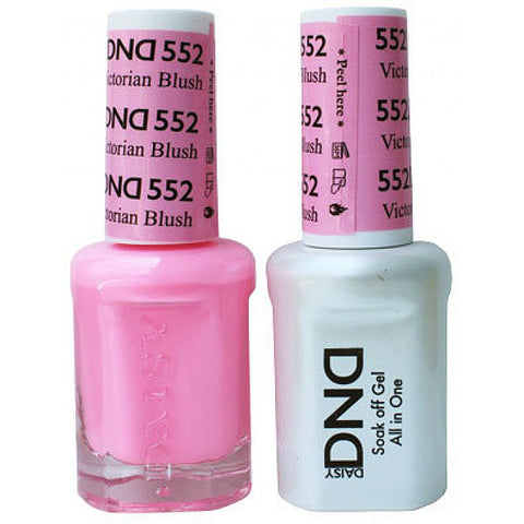 DND DUO Nail Lacquer and UV|LED Gel Polish Victorian Blush 552 (2 x 15ml)
