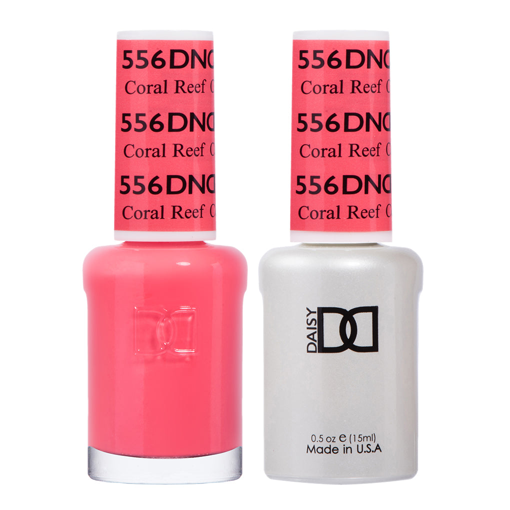 DND DUO Nail Lacquer and UV|LED Gel Polish Coral Reef 556 (2 x 15ml)