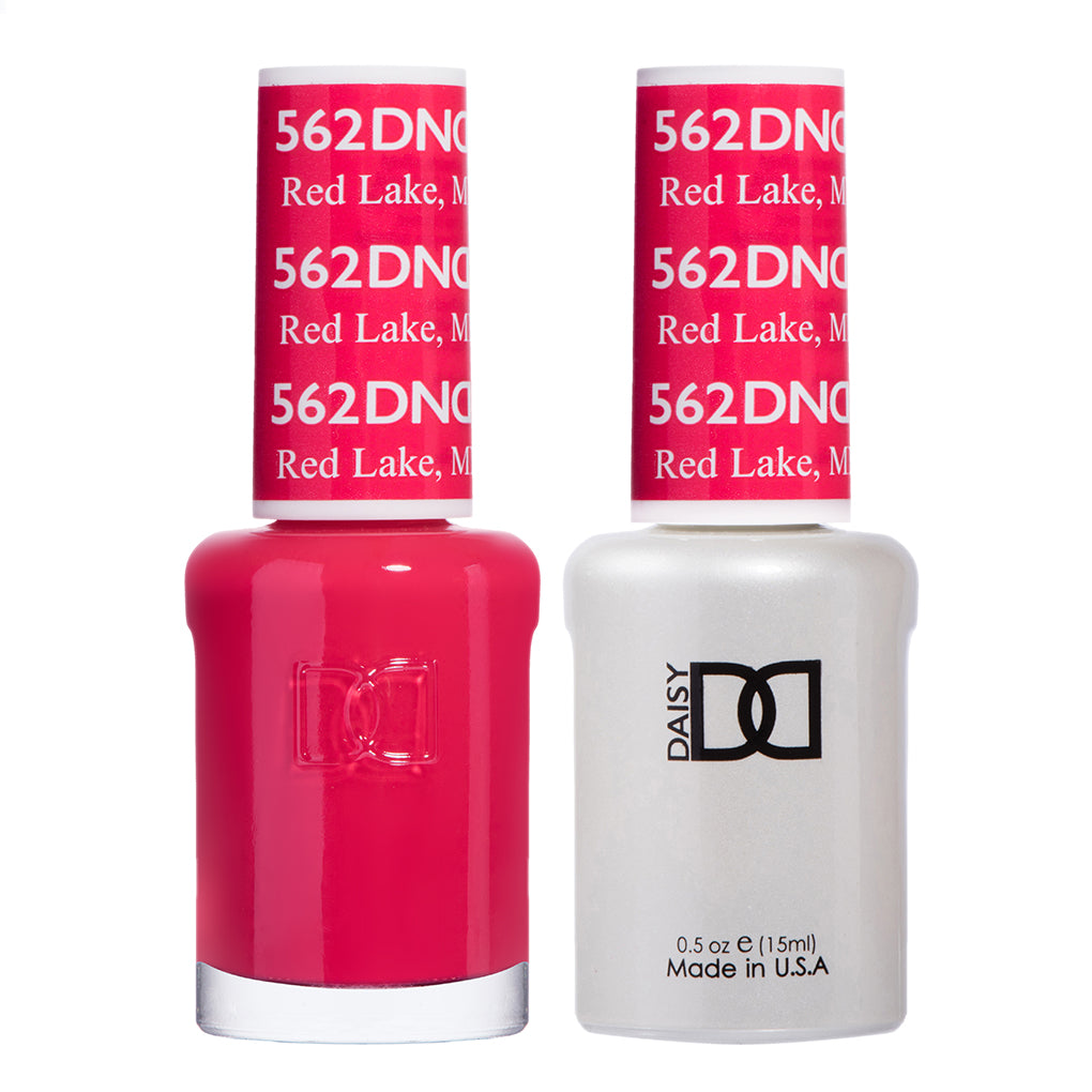 DND DUO Nail Lacquer and UV|LED Gel Polish Red Lake 562 (2 x 15ml)
