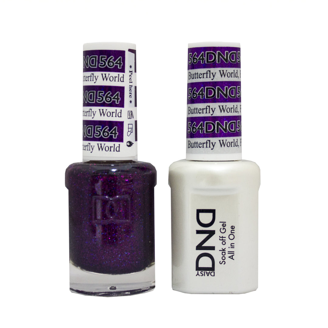 DND DUO Nail Lacquer and UV|LED Gel Polish Butterfly World, Fl 564 (2 x 15ml)