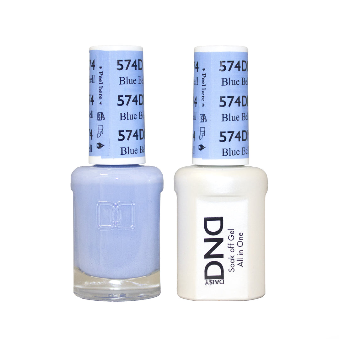 DND DUO Nail Lacquer and UV|LED Gel Polish Blue Bell 574 (2 x 15ml)