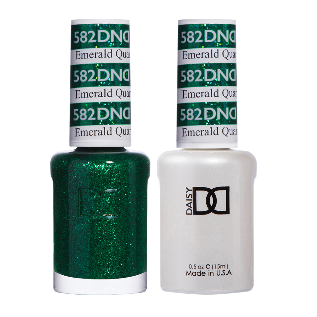 DND DUO Nail Lacquer and UV|LED Gel Polish Emerald Quartz 582 (2 x 15ml)