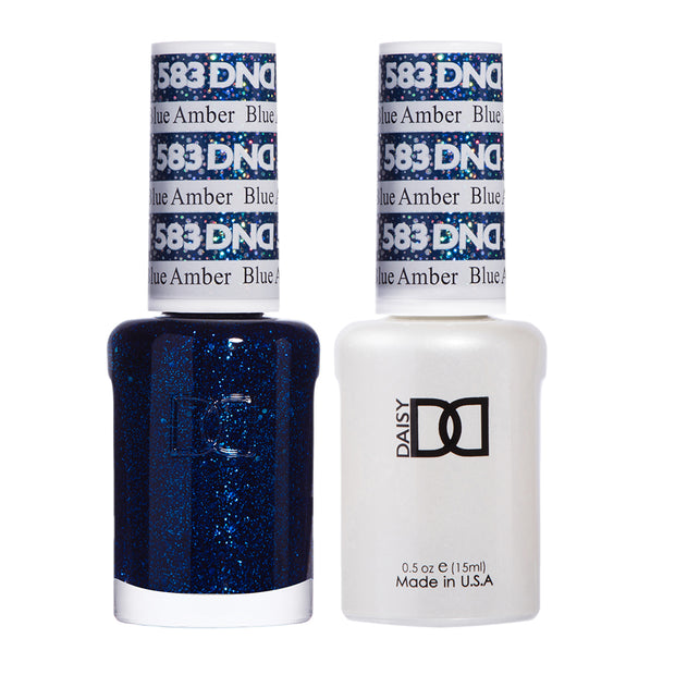 DND DUO Nail Lacquer and UV|LED Gel Polish Blue Amber 583 (2 x 15ml)