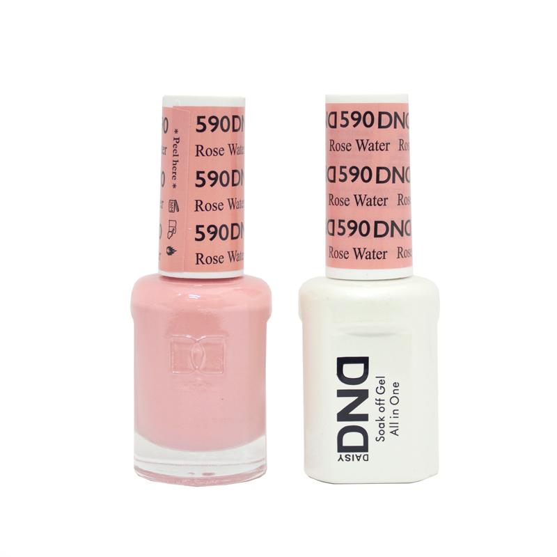 DND DUO Nail Lacquer and UV|LED Gel Polish Rose Water 590 (2 x 15ml)