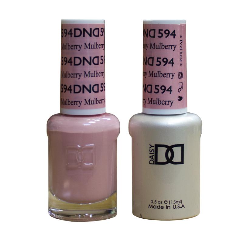 DND DUO Nail Lacquer and UV|LED Gel Polish Mulberry 594 (2 x 15ml)
