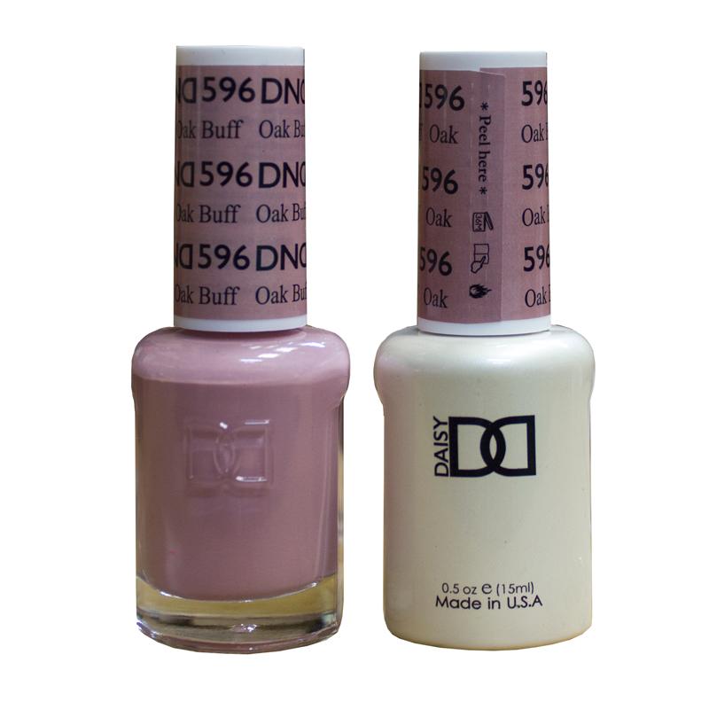 DND DUO Nail Lacquer and UV|LED Gel Polish Oak Buff 596 (2 x 15ml)