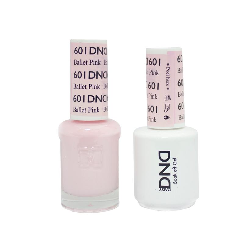DND DUO Nail Lacquer and UV|LED Gel Polish Ballet Pink 601 (2 x 15ml)