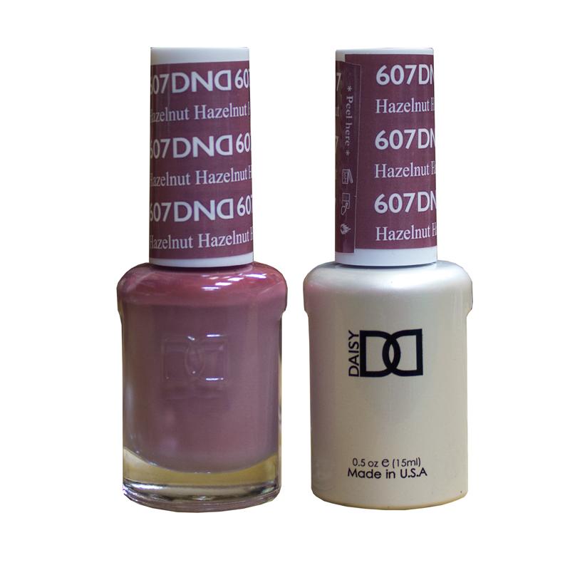 DND DUO Nail Lacquer and UV|LED Gel Polish Hazelnut 607 (2 x 15ml)