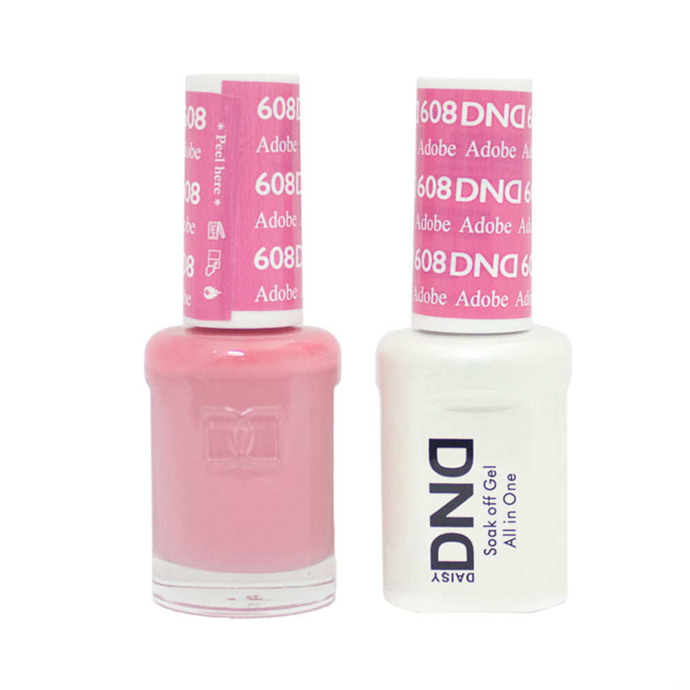 DND DUO Nail Lacquer and UV|LED Gel Polish Adobe 608 (2 x 15ml)