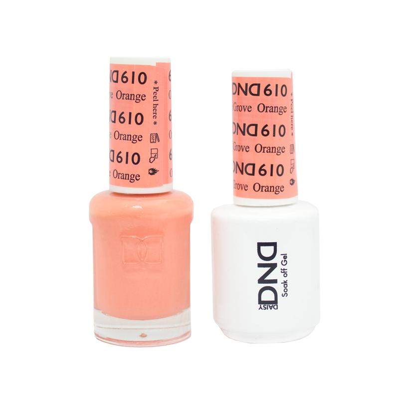 DND DUO Nail Lacquer and UV|LED Gel Polish Orange Grove 610 (2 x 15ml)