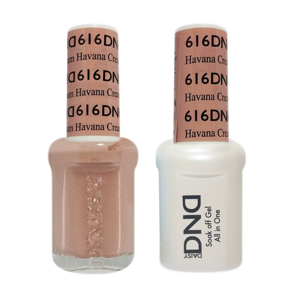 DND DUO Nail Lacquer and UV|LED Gel Polish Havana Cream 616 (2 x 15ml)