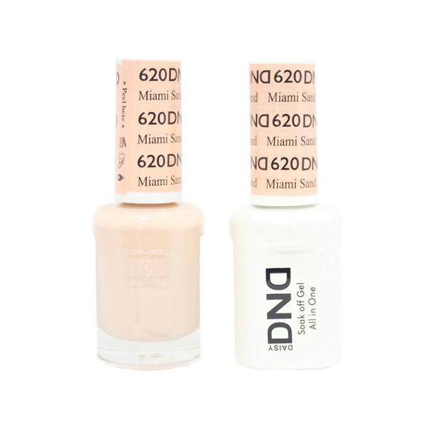 DND DUO Nail Lacquer and UV|LED Gel Polish Miami Sand 620 (2 x 15ml)