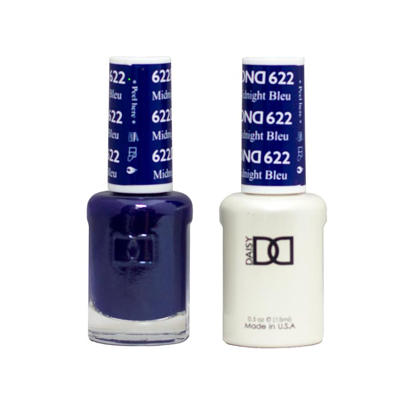 DND DUO Nail Lacquer and UV|LED Gel Polish Midnight Blue 622 (2 x 15ml)