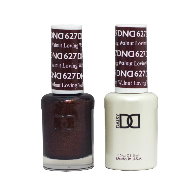 DND DUO Nail Lacquer and UV|LED Gel Polish Loving Walnut 627 (2 x 15ml)