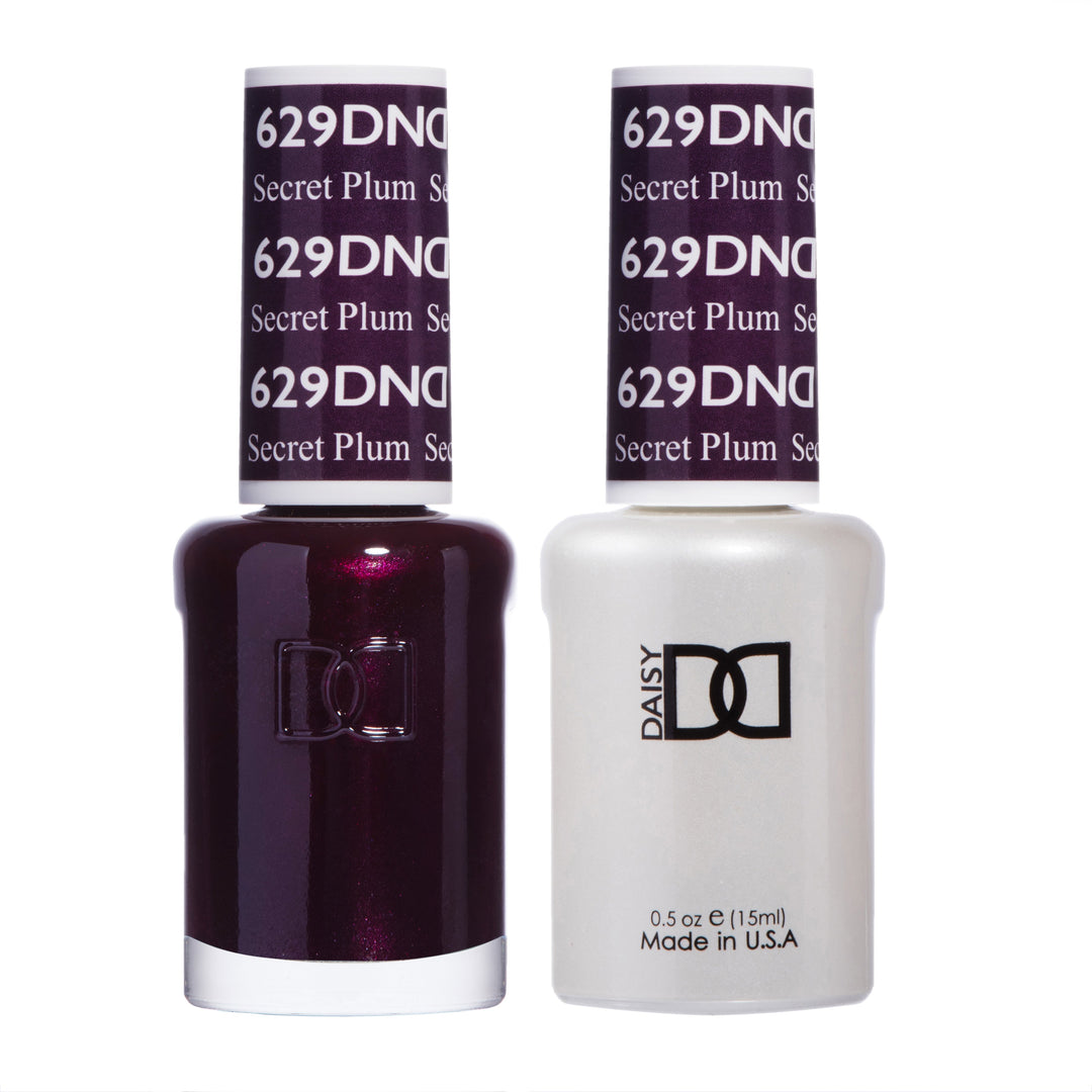 DND DUO Nail Lacquer and UV|LED Gel Polish Secret Plum 629 (2 x 15ml)