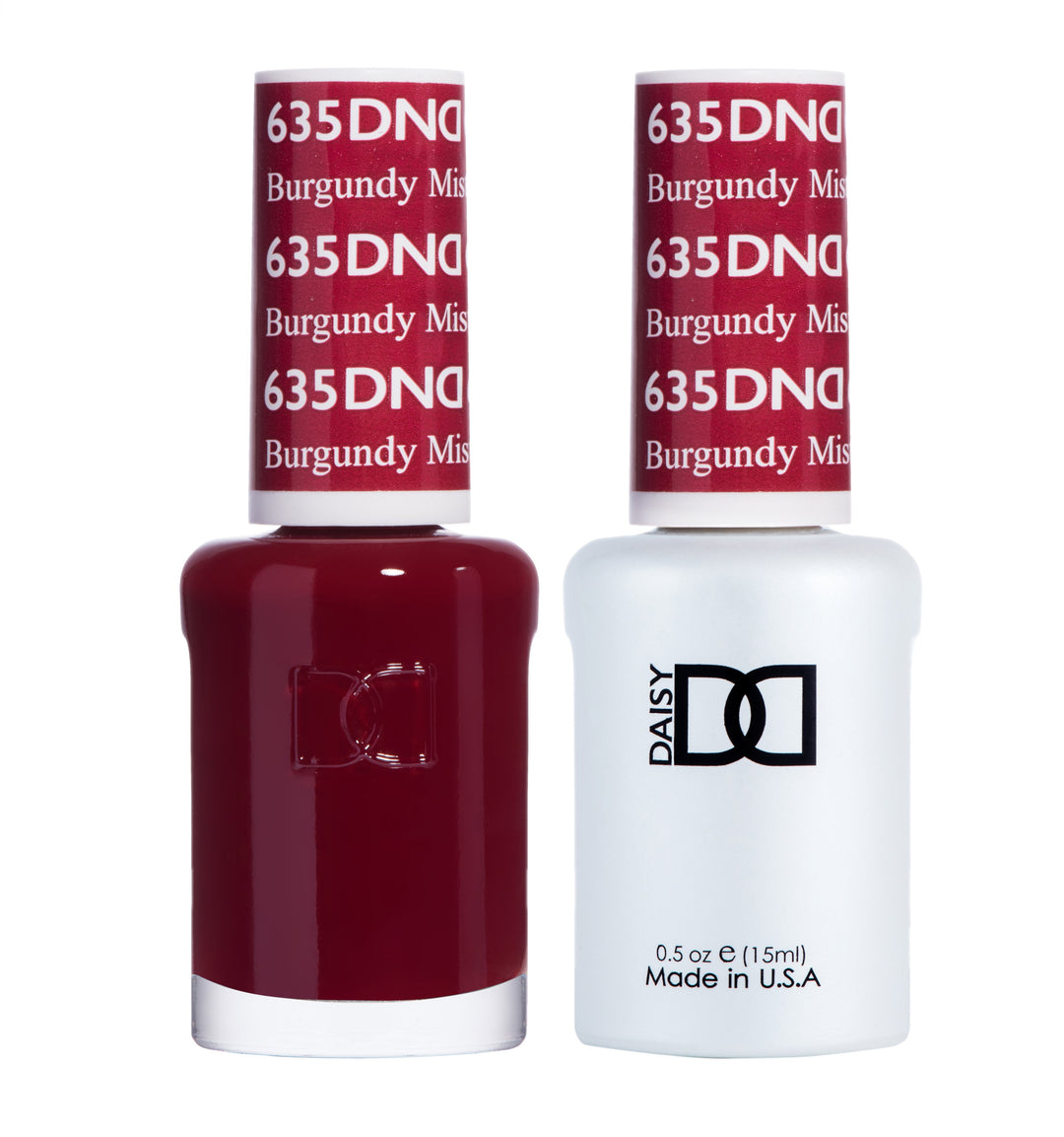 DND DUO Nail Lacquer and UV|LED Gel Polish Burgandy Mist 635 (2 x 15ml)