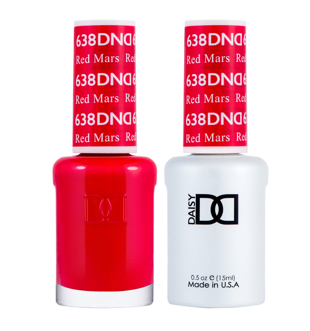 DND DUO Nail Lacquer and UV|LED Gel Polish Red Mars 638 (2 x 15ml)