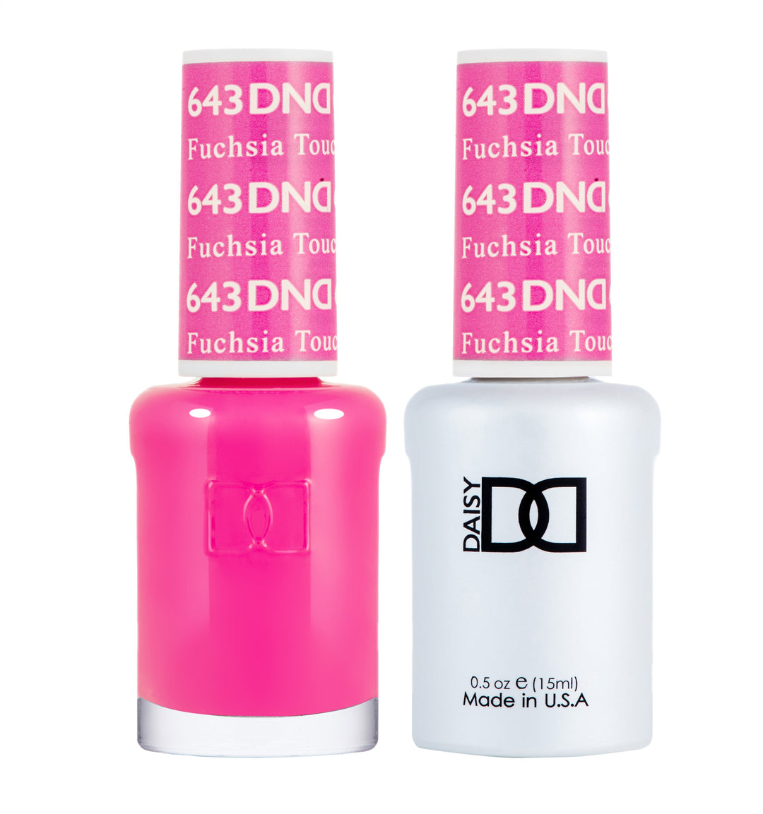 DND DUO Nail Lacquer and UV|LED Gel Polish Fuschsia Touch 643 (2 x 15ml)