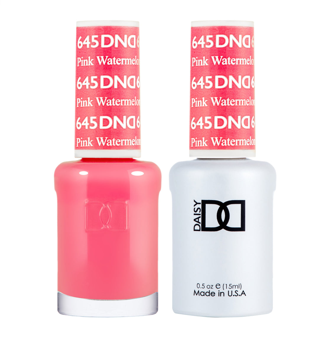 DND DUO Nail Lacquer and UV|LED Gel Polish Pink Watermelon 645 (2 x 15ml)