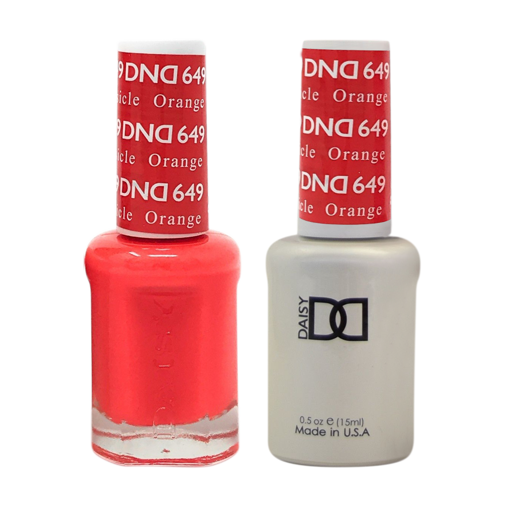 DND DUO Nail Lacquer and UV|LED Gel Polish Orange Creamsicle 649 (2 x 15ml)
