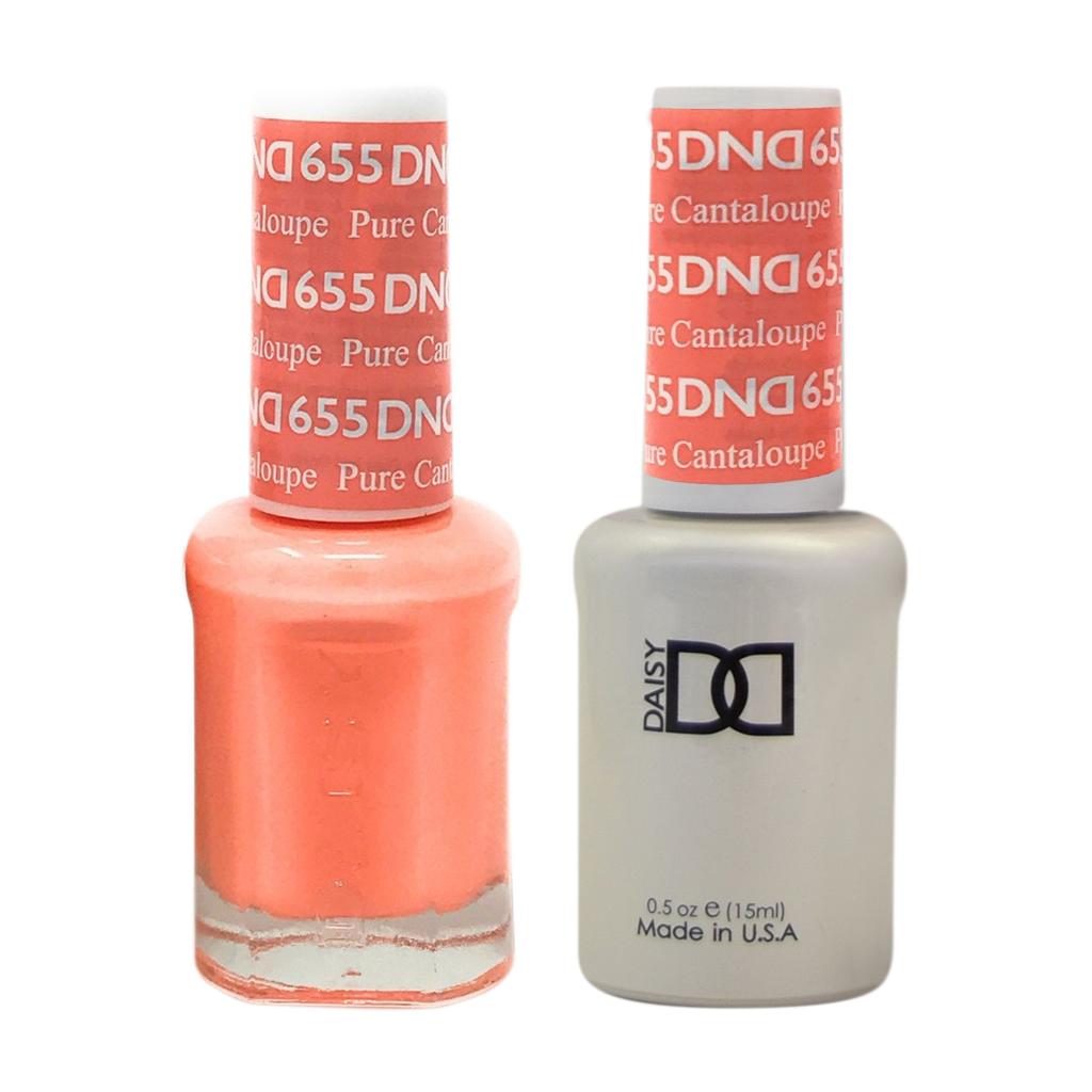DND DUO Nail Lacquer and UV|LED Gel Polish Pure Cataloupe 655 (2 x 15ml)
