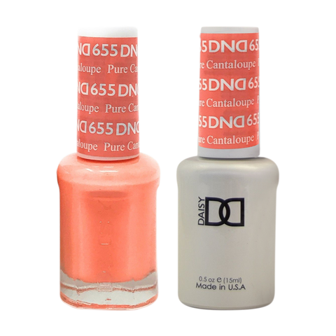DND DUO Nail Lacquer and UV|LED Gel Polish Pure Cataloupe 655 (2 x 15ml)