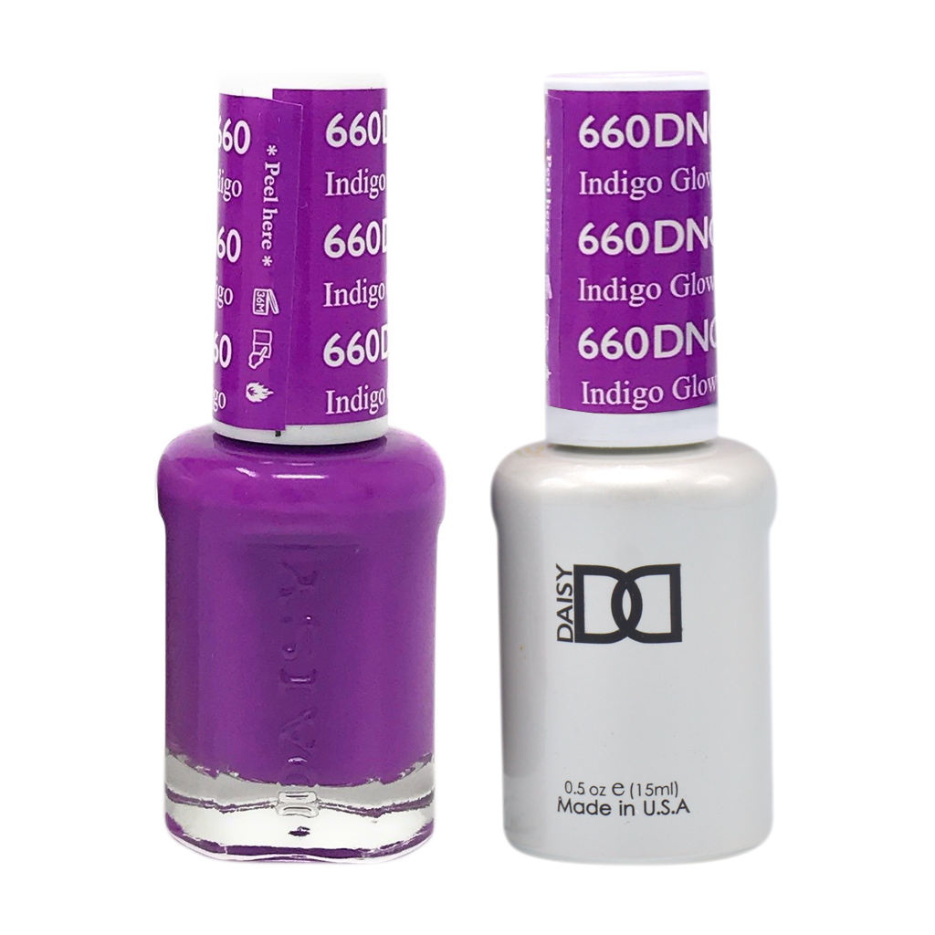 DND DUO Nail Lacquer and UV|LED Gel Polish Indigo Glow 660 (2 x 15ml)