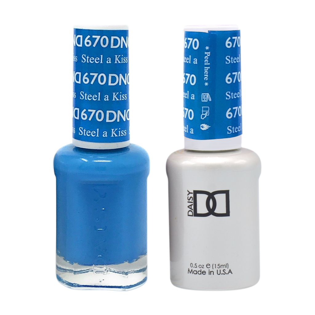 DND DUO Nail Lacquer and UV|LED Gel Polish Steel a Kiss 670 (2 x 15ml)
