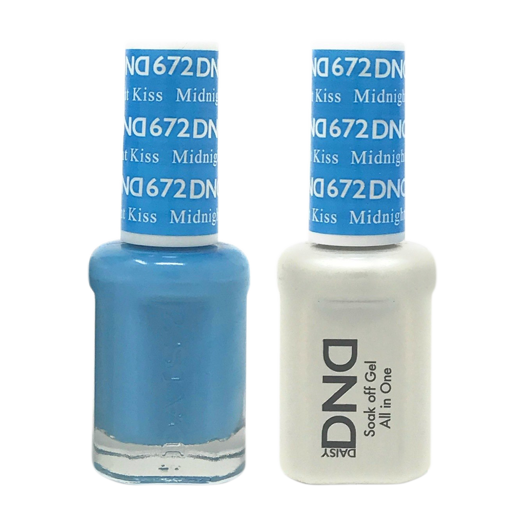DND DUO Nail Lacquer and UV|LED Gel Polish Midnight Kiss 672 (2 x 15ml)
