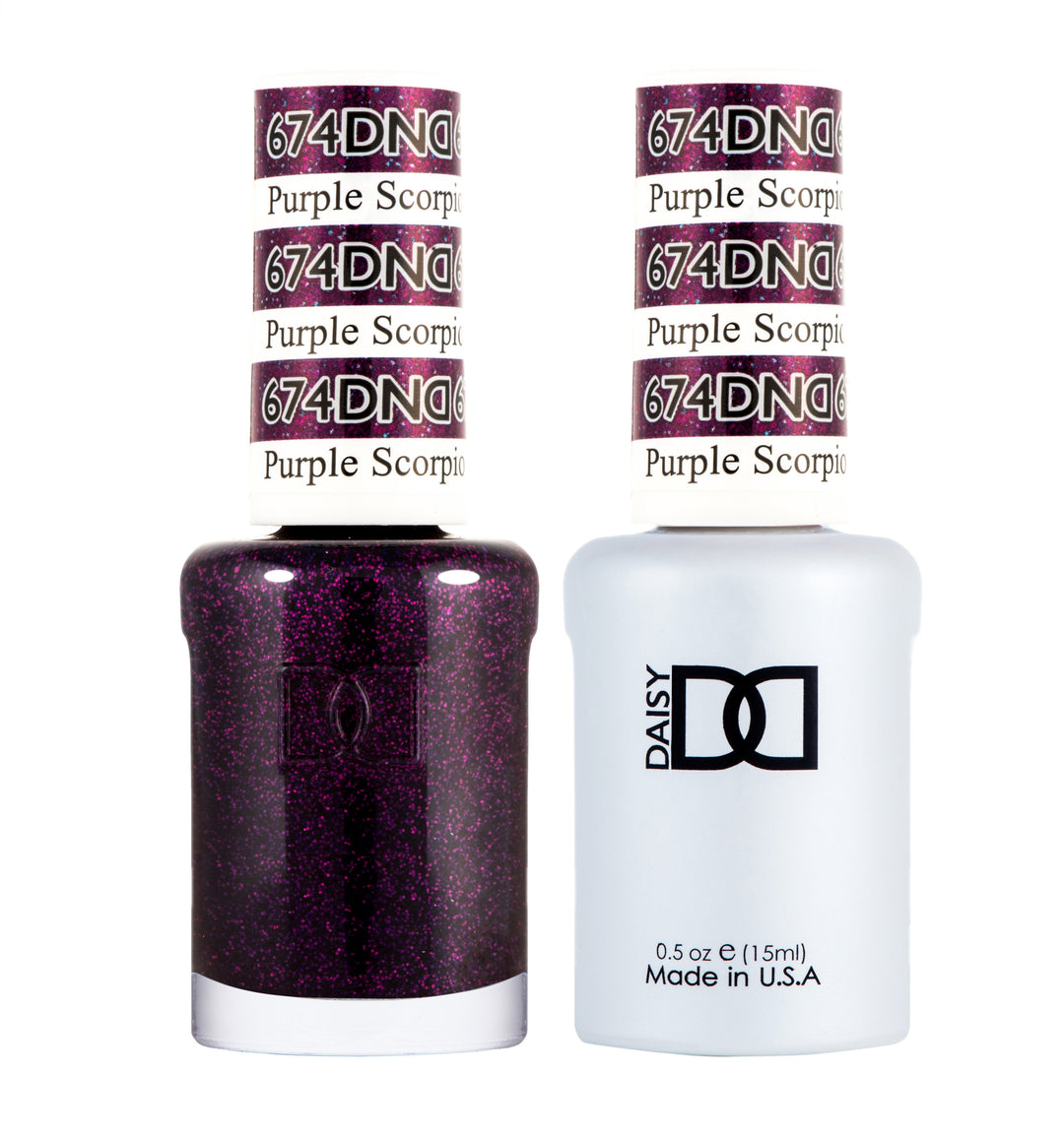 DND DUO Nail Lacquer and UV|LED Gel Polish Purple Scorpio 674 (2 x 15ml)
