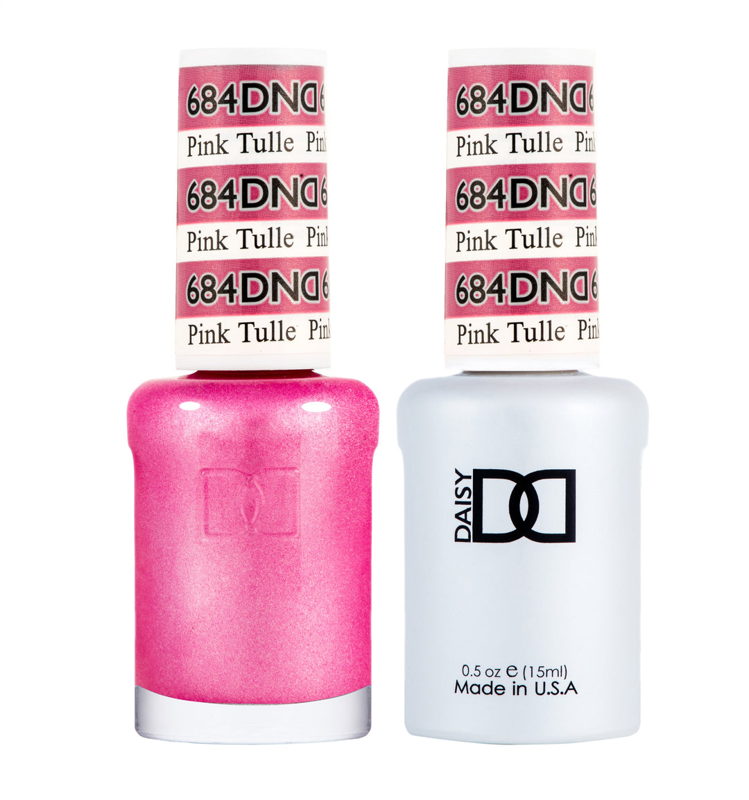 DND DUO Nail Lacquer and UV|LED Gel Polish Pink Tulle 684 (2 x 15ml)
