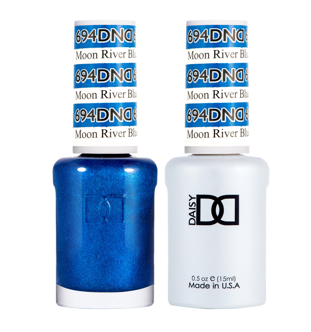 DND DUO Nail Lacquer and UV|LED Gel Polish Moon River Blue 694 (2 x 15ml)