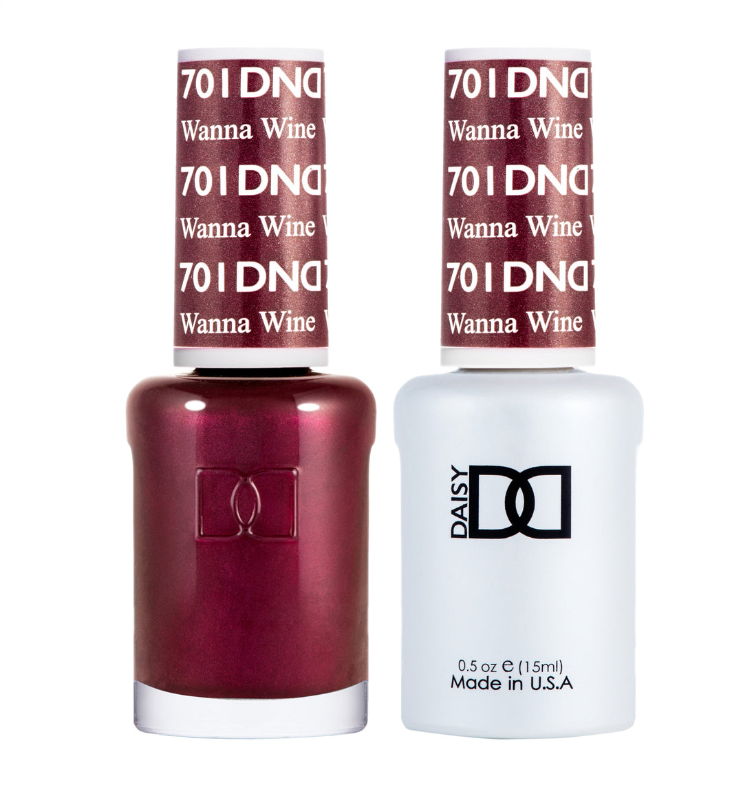 DND DUO Nail Lacquer and UV|LED Gel Polish Wanna Wine 701 (2 x 15ml)