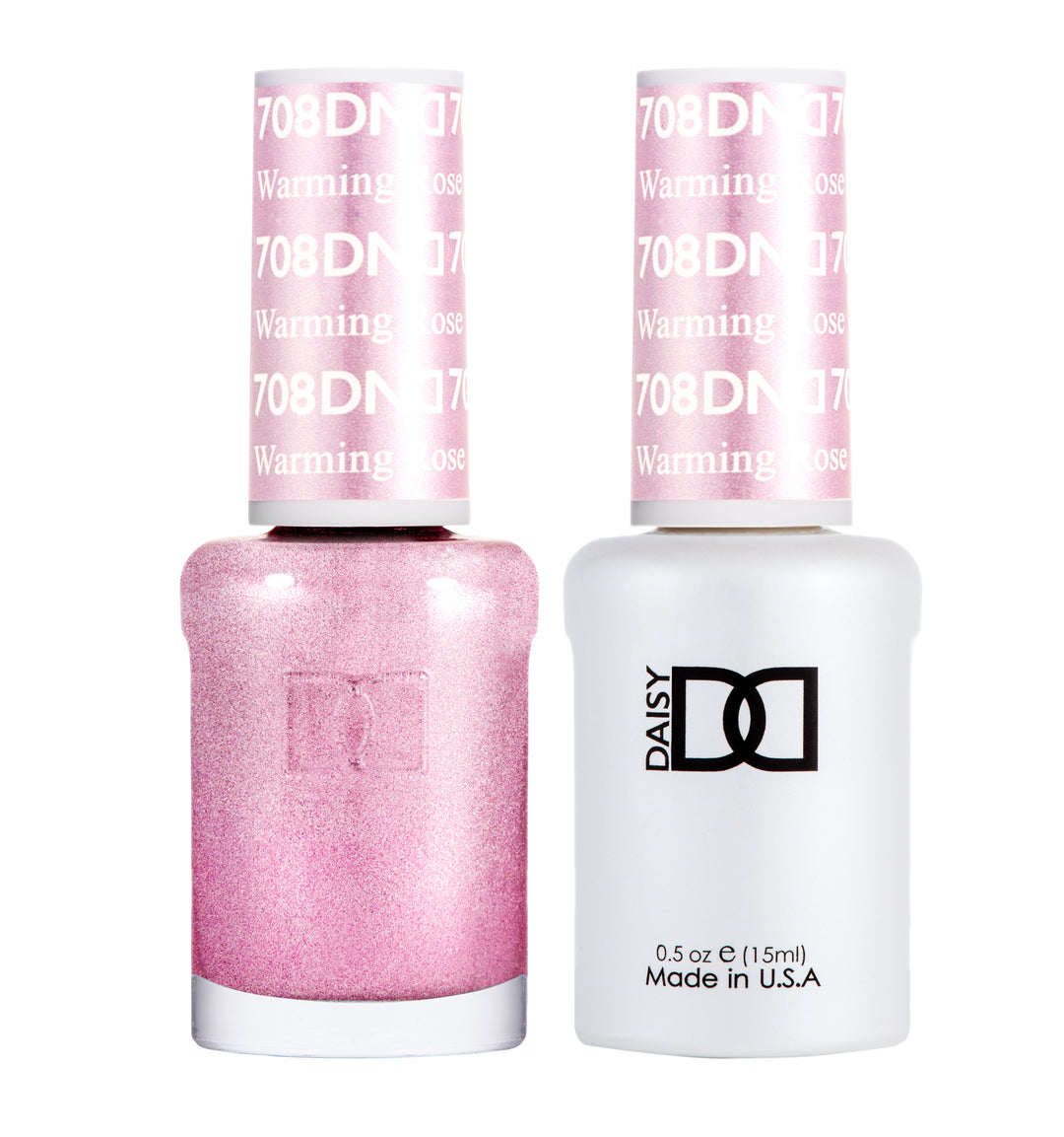 DND DUO Nail Lacquer and UV|LED Gel Polish Warming Rose 708 (2 x 15ml)