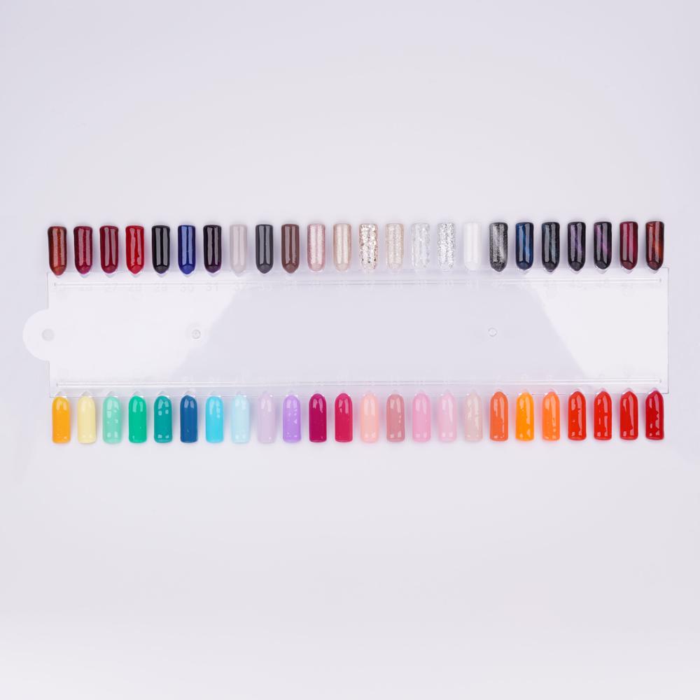 Apex® Professional Nail Colour Display Card (Clear, 48 Tips)